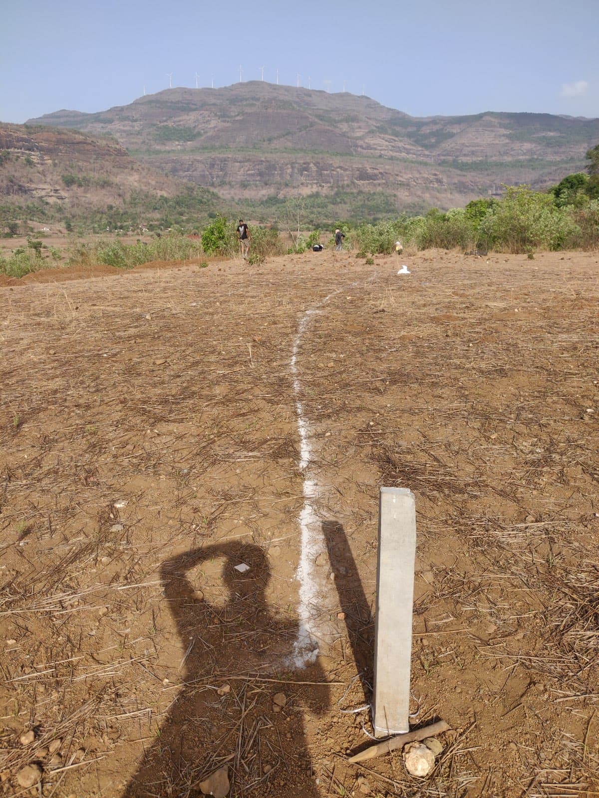 Slopes with contour lines marked before implementation